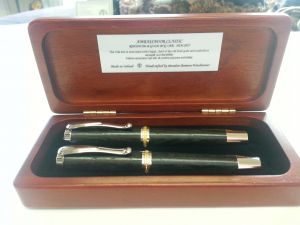 Ambassador Classic Silver Rollerball pen set